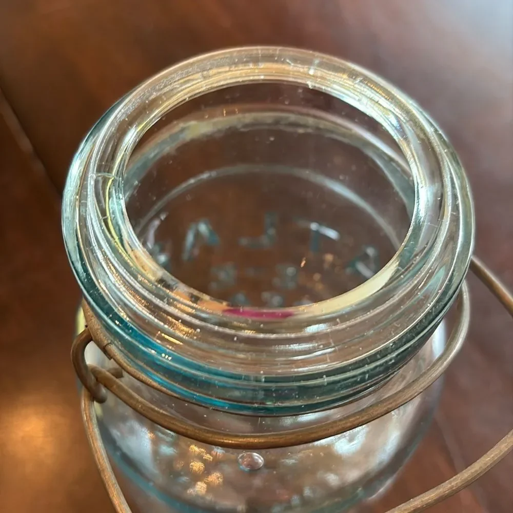 Vintage blue atlas E – Z seal quart canning jar